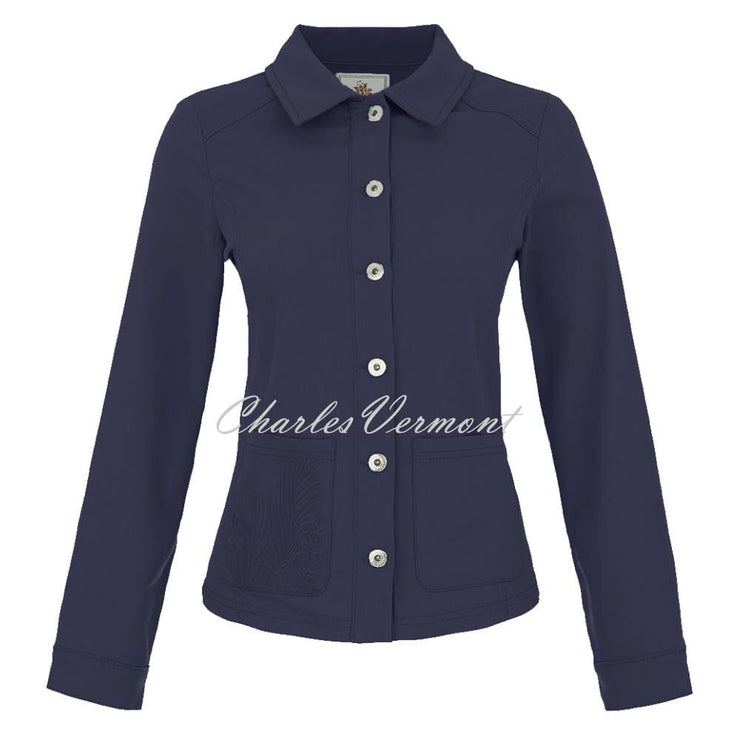 Dolcezza Denim Jacket with Embroidery - Style 25201 (Navy)