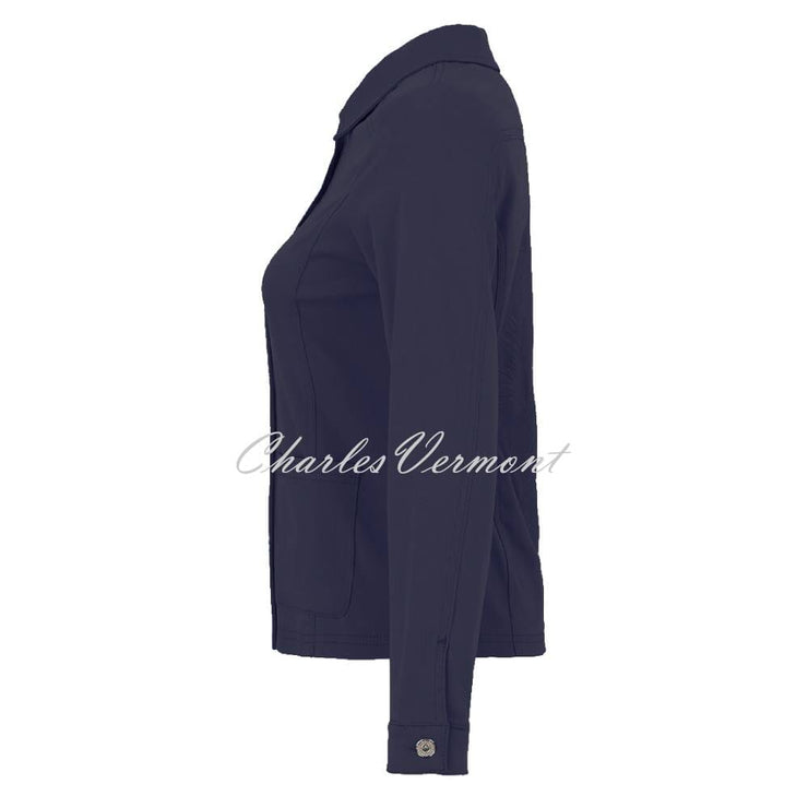Dolcezza Denim Jacket with Embroidery - Style 25201 (Navy)
