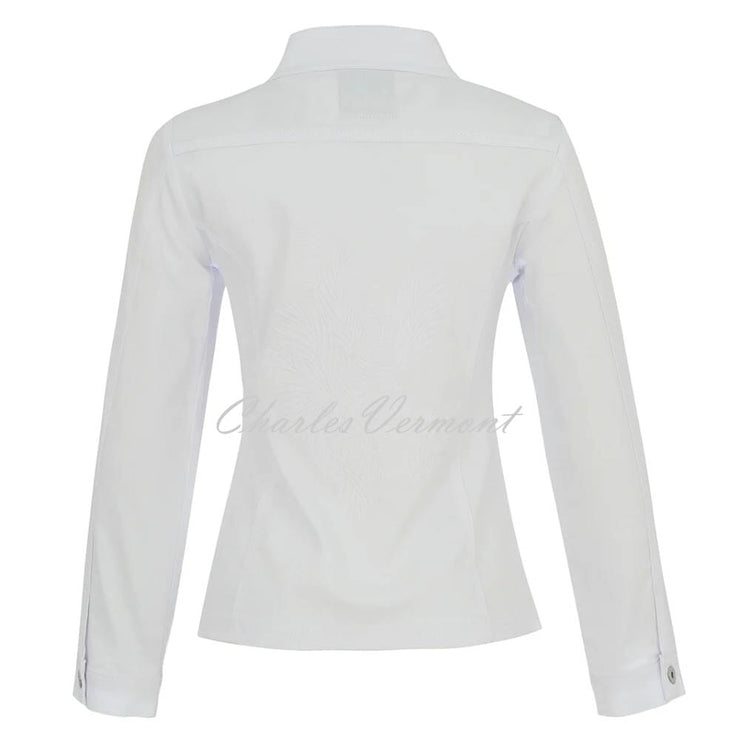 Dolcezza Denim Jacket with Embroidery - Style 25201 (White)