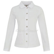 Dolcezza Denim Jacket with Embroidery - Style 25201 (White)