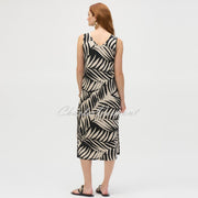 Joseph Ribkoff Tropical Leaf Print Jersey Dress - Style 252031