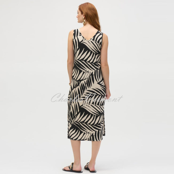 Joseph Ribkoff Tropical Leaf Print Jersey Dress - Style 252031