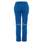 Dolcezza Cropped Jean With Hem Detail - Style 25205 (Royal Blue)
