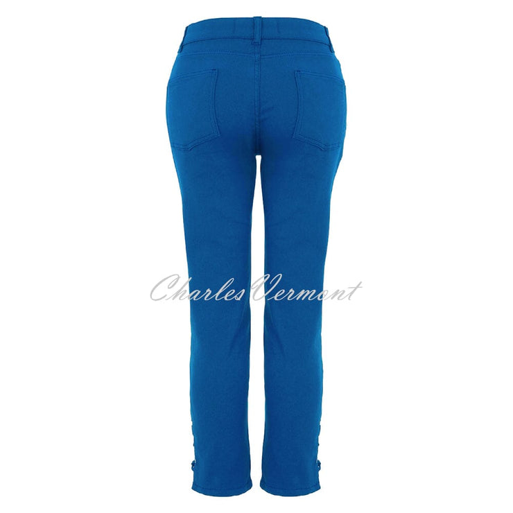 Dolcezza Cropped Jean With Hem Detail - Style 25205 (Royal Blue)