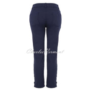 Dolcezza Cropped Jean With Hem Detail - Style 25205 (Navy)