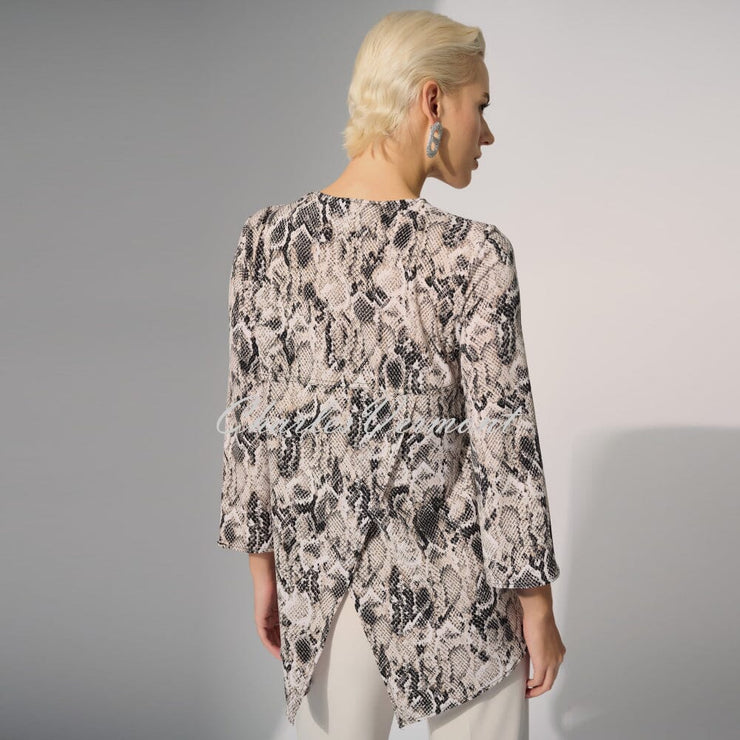 Joseph Ribkoff Python Print Zip Tunic Top - Style 252242
