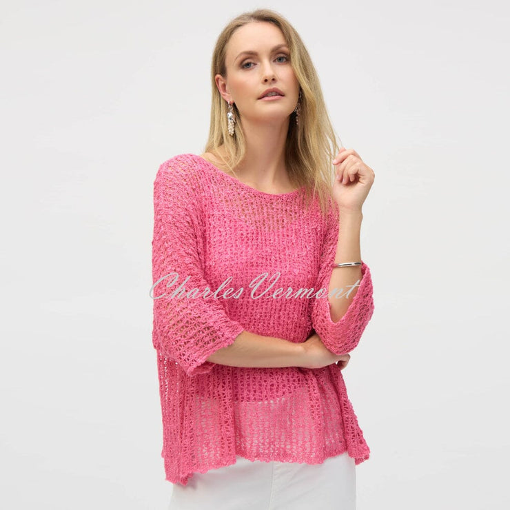 Joseph Ribkoff Open Knit Sweater And Camisole Set - Style 252902