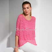 Joseph Ribkoff Open Knit Sweater And Camisole Set - Style 252902