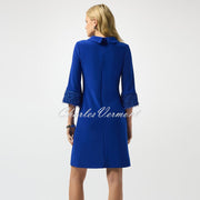 Joseph Ribkoff Cowl Neck Dress With Fringe Cuff Detail - Style 253054