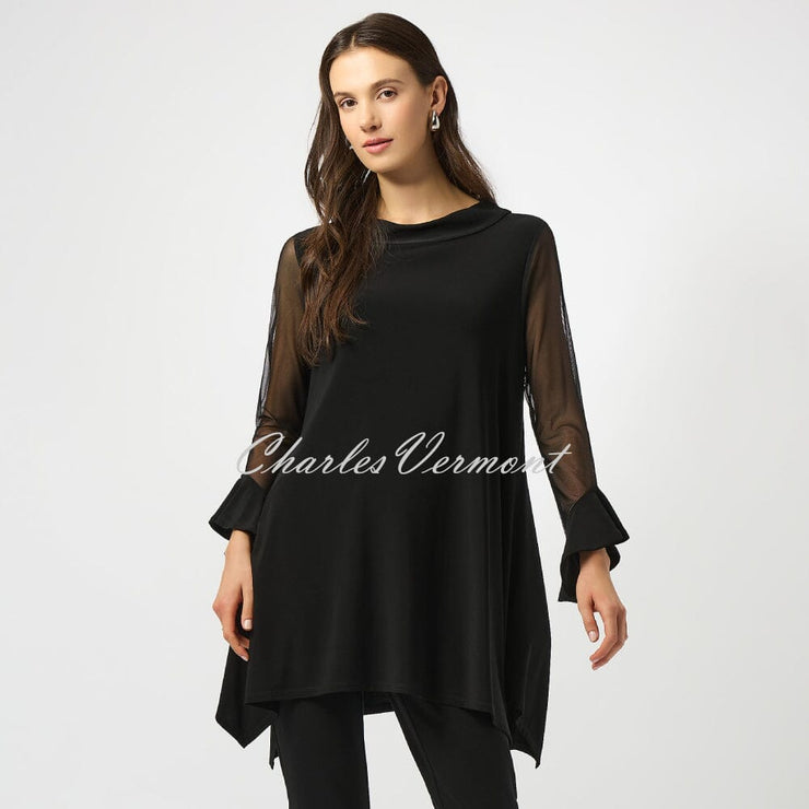 Joseph Ribkoff Mesh Handkerchief Tunic Top - Style 253057