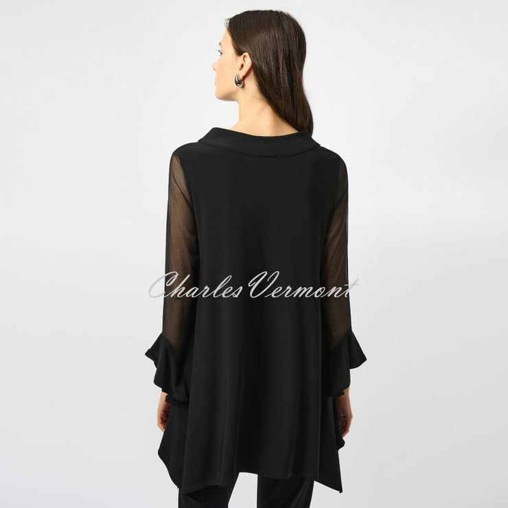 Joseph Ribkoff Mesh Handkerchief Tunic Top - Style 253057