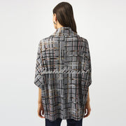Joseph Ribkoff Knit Plaid Print Top - Style 253058