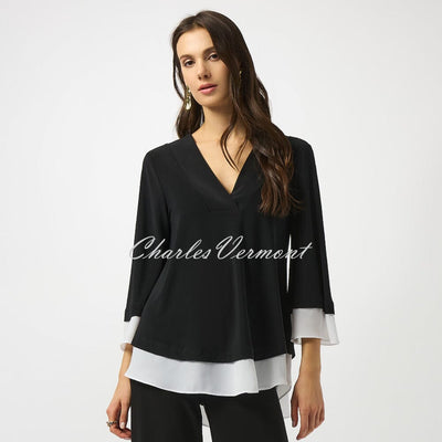 Joseph Ribkoff Colour Block Flared Top - Style 253082