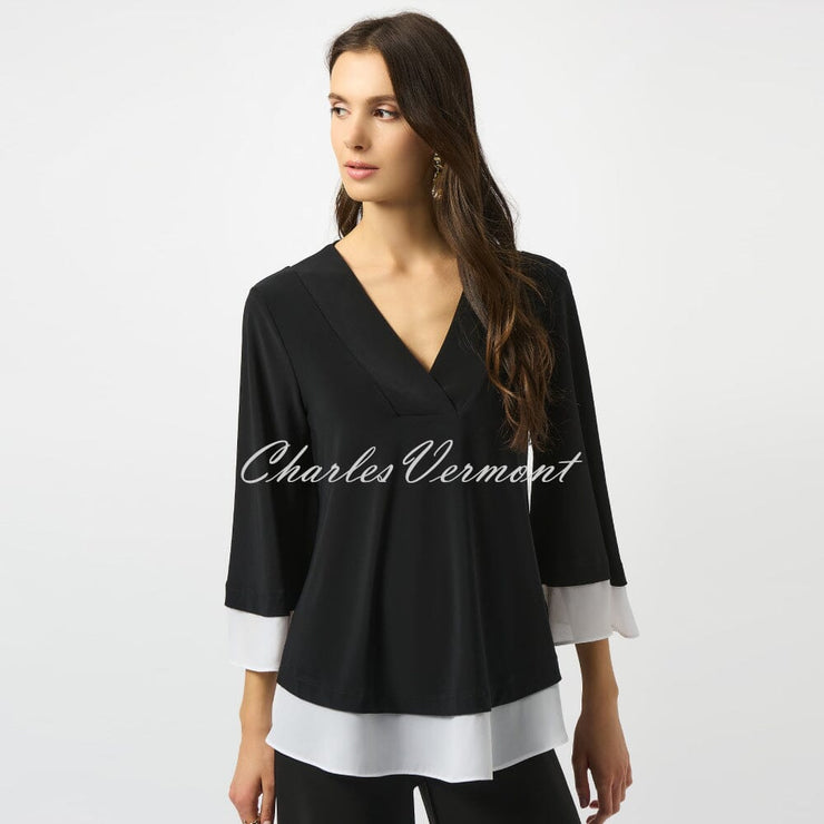 Joseph Ribkoff Colour Block Flared Top - Style 253082