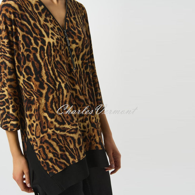 Joseph Ribkoff Animal Print Tunic Top - Style 253113