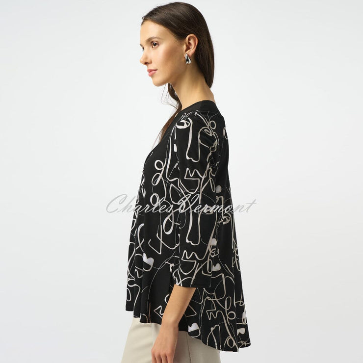 Joseph Ribkoff Face Print Top - Style 253138