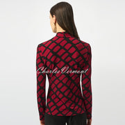 Joseph Ribkoff Geometric Print Wrap Top - Style 253139