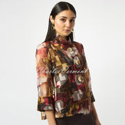 Joseph Ribkoff Abstract Print Two Piece Jacket and Camisole - Style 253163