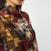 Joseph Ribkoff Abstract Print Two Piece Jacket and Camisole - Style 253163