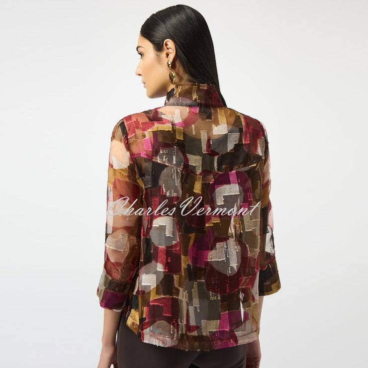 Joseph Ribkoff Abstract Print Two Piece Jacket and Camisole - Style 253163