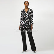 Joseph Ribkoff Abstract Print Diamante Zip Tunic Top - Style 253224