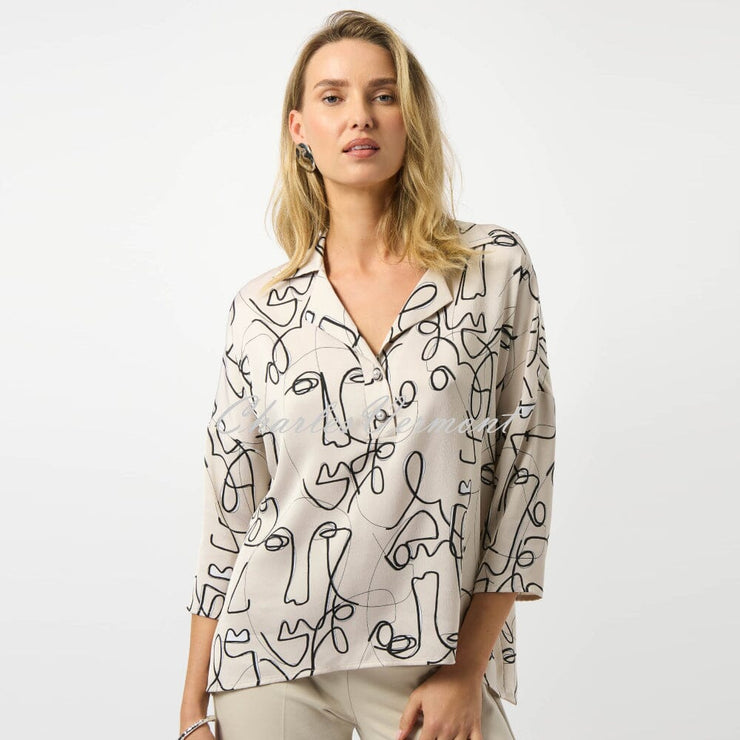 Joseph Ribkoff Face Print Top - Style 253230