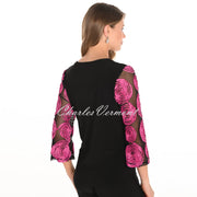 Frank Lyman Top With Embroidery Patterned Sleeves - Style 253231