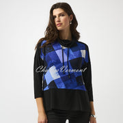Joseph Ribkoff Plaid Print Tunic Top - Style 253265