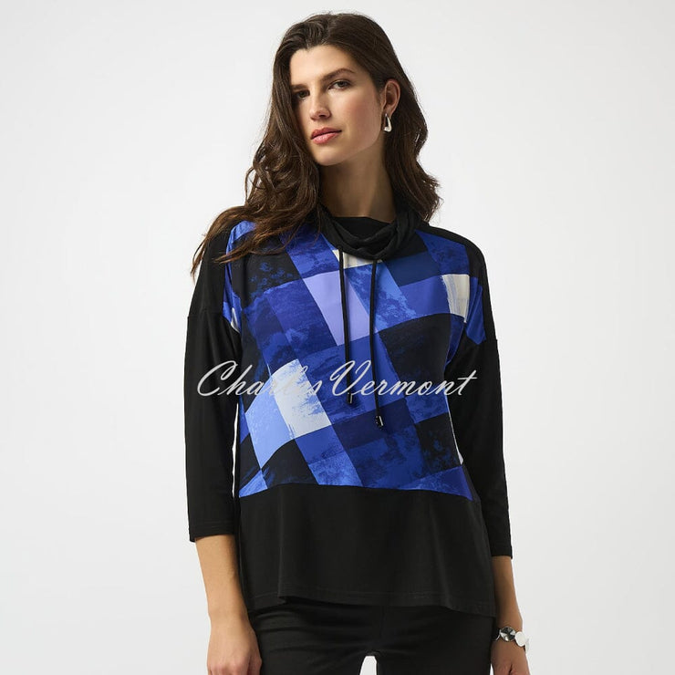 Joseph Ribkoff Plaid Print Tunic Top - Style 253265