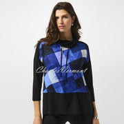 Joseph Ribkoff Plaid Print Tunic Top - Style 253265
