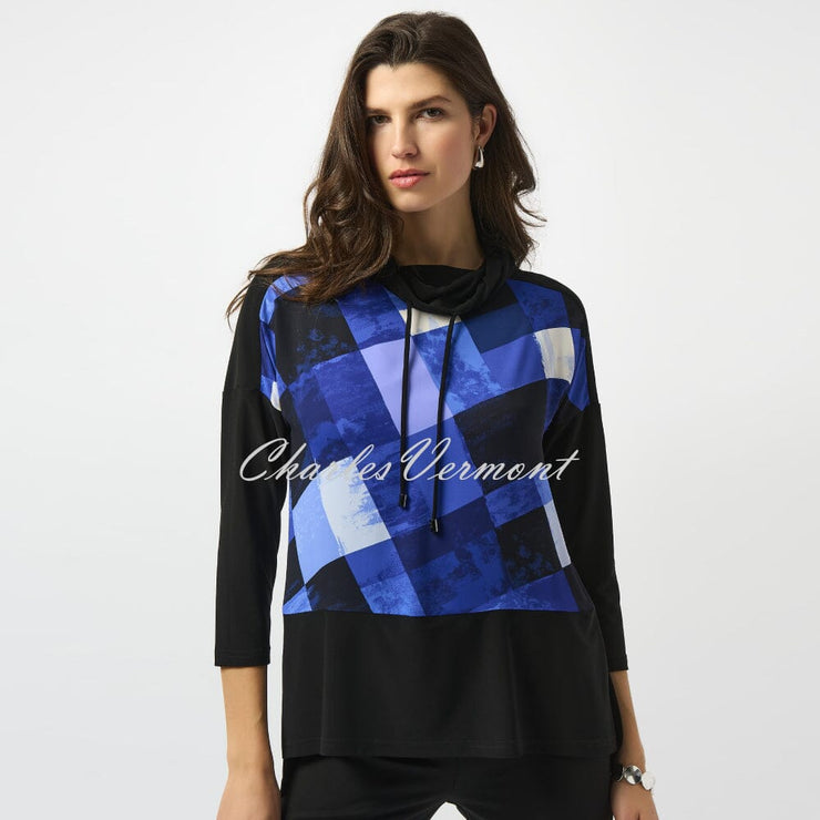 Joseph Ribkoff Plaid Print Tunic Top - Style 253265