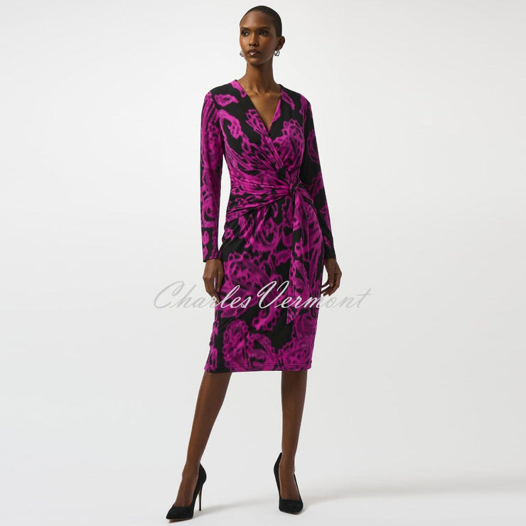 Joseph Ribkoff Abstract Print Wrap Dress - Style 253282