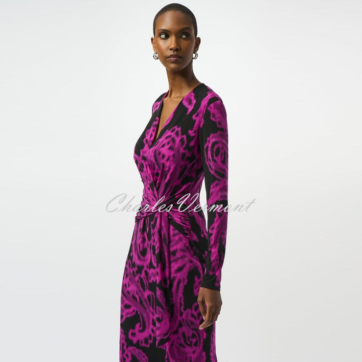Joseph Ribkoff Abstract Print Wrap Dress - Style 253282