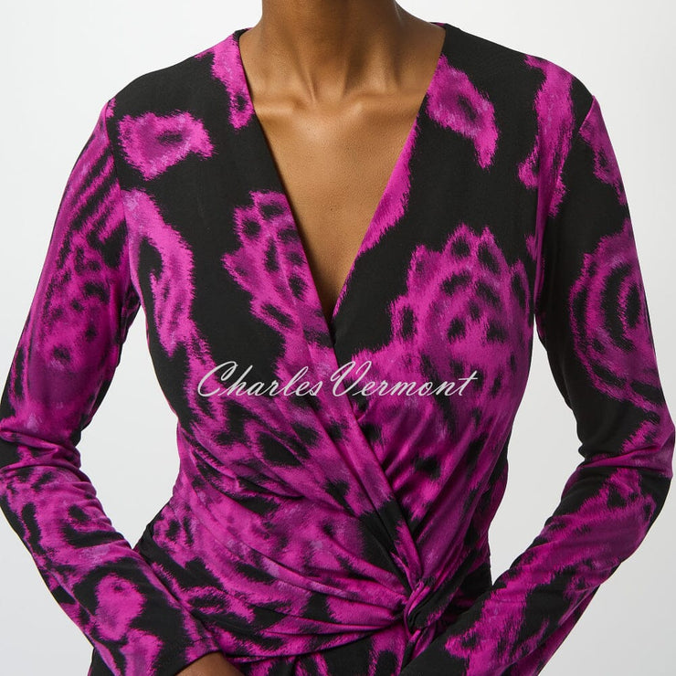 Joseph Ribkoff Abstract Print Wrap Dress - Style 253282