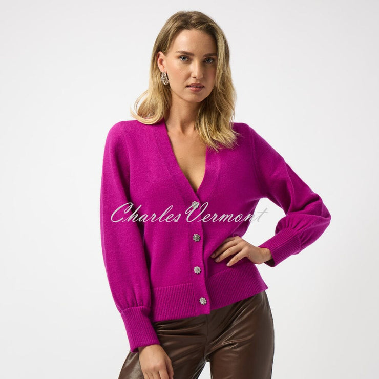 Joseph Ribkoff Knit Cardigan With Puff Sleeves - Style 253906