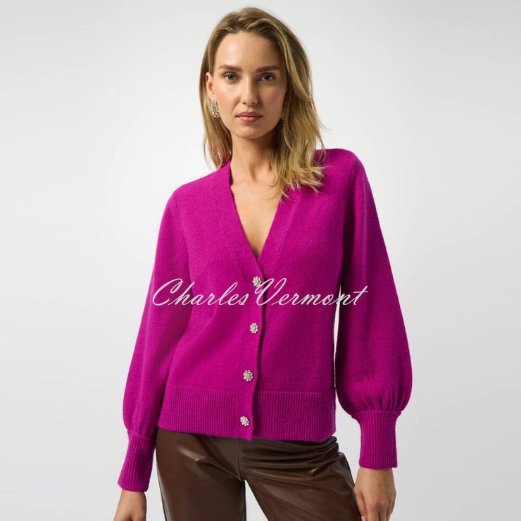 Joseph Ribkoff Knit Cardigan With Puff Sleeves - Style 253906