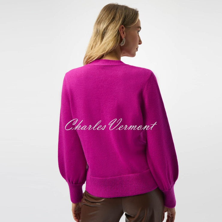 Joseph Ribkoff Knit Cardigan With Puff Sleeves - Style 253906