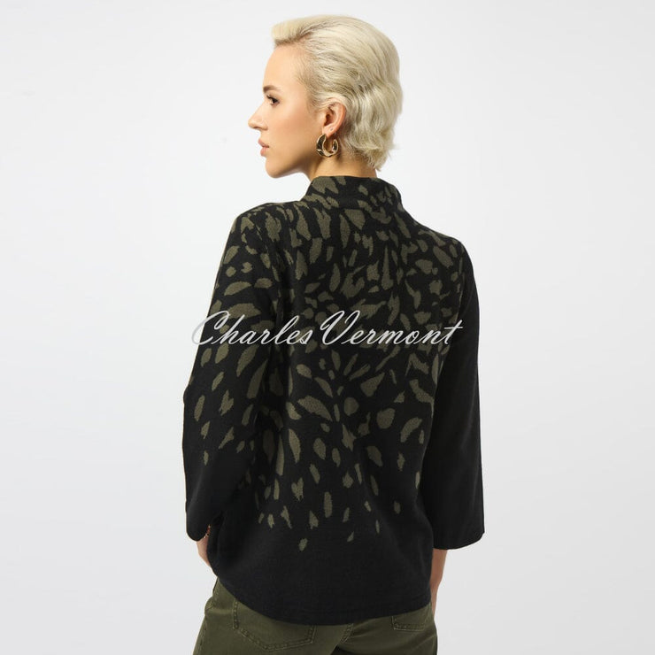 Joseph Ribkoff Animal Print Rhinestone Sweater - Style 253912
