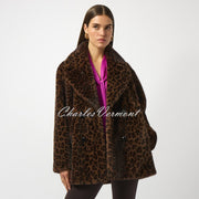 Joseph Ribkoff Faux Fur Leopard Print Coat - Style 253937