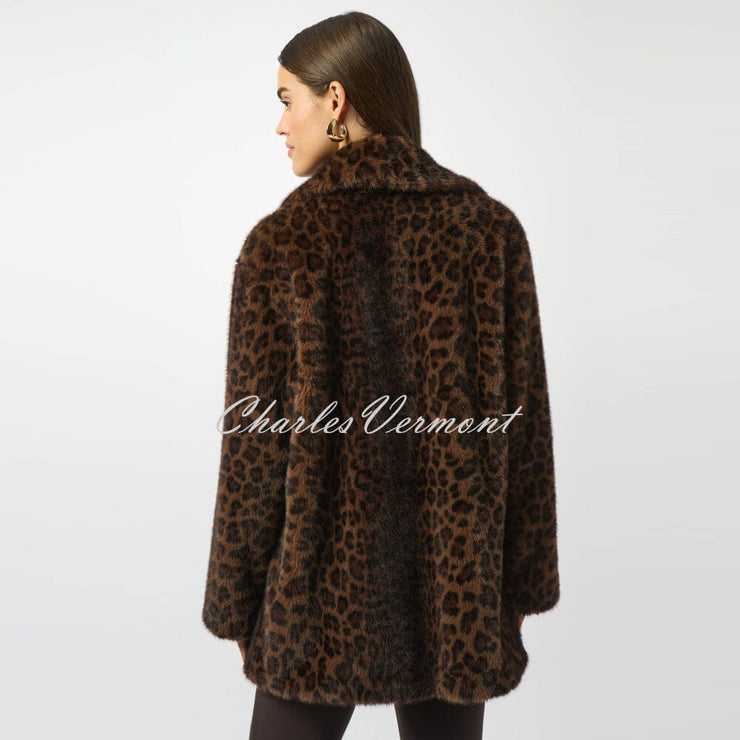 Joseph Ribkoff Faux Fur Leopard Print Coat - Style 253937