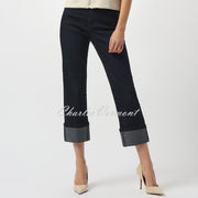 Joseph Ribkoff Cropped Jean With Rhinestone Hem - Style 253953