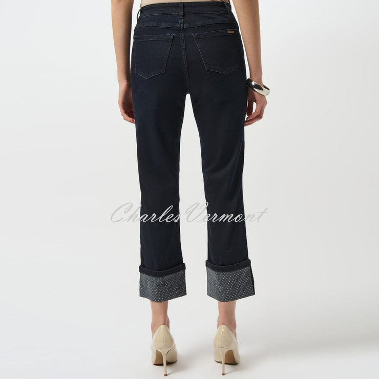 Joseph Ribkoff Cropped Jean With Rhinestone Hem - Style 253953