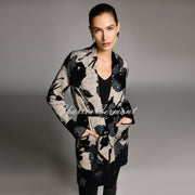 Joseph Ribkoff Jacquard Longline Knit Cardigan - Style 253956