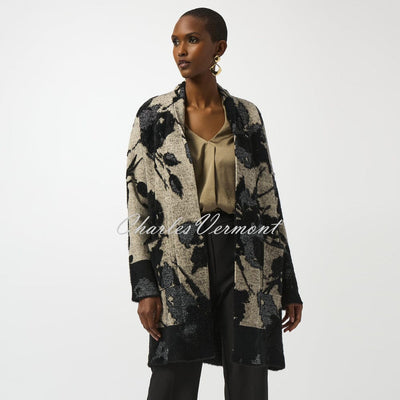 Joseph Ribkoff Jacquard Longline Knit Cardigan - Style 253956