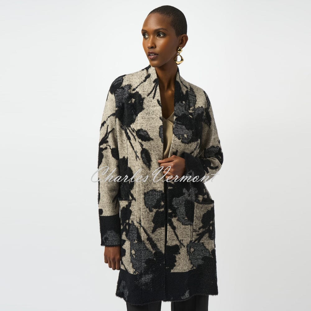 Joseph Ribkoff Jacquard Longline Knit Cardigan - Style 253956