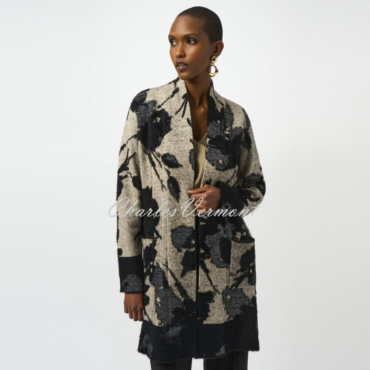 Joseph Ribkoff Jacquard Longline Knit Cardigan - Style 253956
