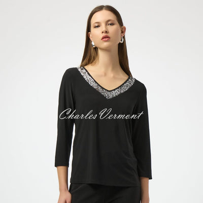 Joseph Ribkoff Top With Sequin Detail - Style 254025