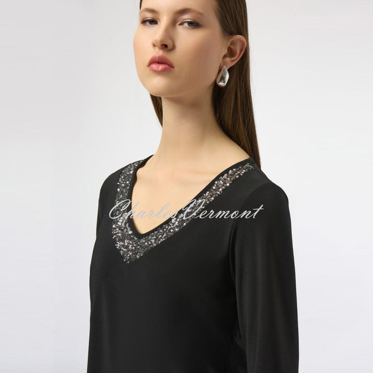 Joseph Ribkoff Top With Sequin Detail - Style 254025