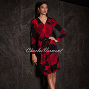 Joseph Ribkoff Abstract Print Wrap Dress - Style 254088