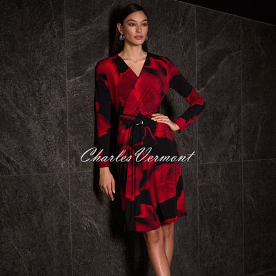 Joseph Ribkoff Abstract Print Wrap Dress - Style 254088